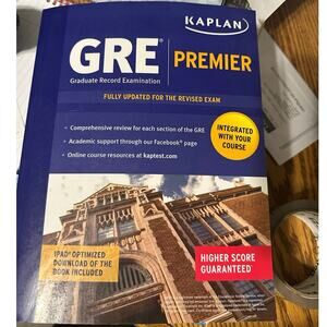 KAPLAN GRE PREMIER Graduate Record Examination Prep book EXAM paperback